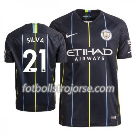 Manchester City Matchtröjor David Silva 21 Borta Fotbollströja 2018-2019 Manchester City Matchtröjor David Silva 21 Borta Fotbollströja 2018-2019